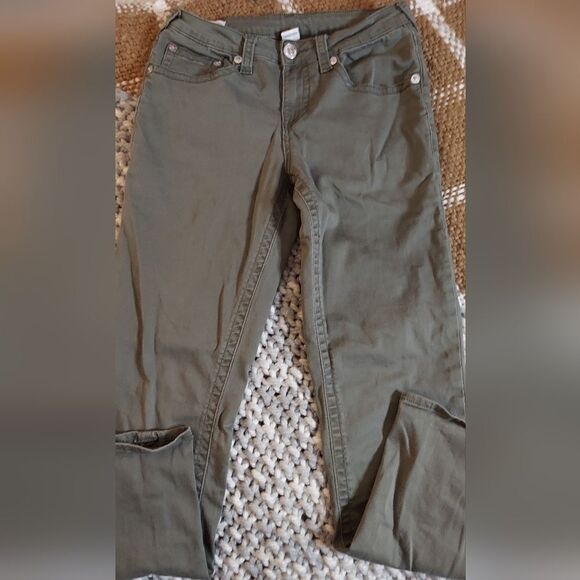 True Religion Jeans Rocco Relaxed Skinny  Stretch Tag size 18 - Picture 2 of 11